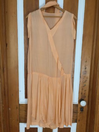 Antique 1920’s Pink Silk Flapper Dress 2