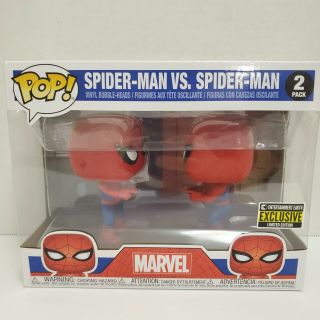 Funko Pop Spiderman Vs Spiderman Imposter 2 Pack Entertainment Earth Exclusive