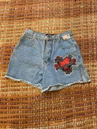 Vintage Get By Elie Jeans Denim Shorts Size 28 Deadstock Nwt 90s