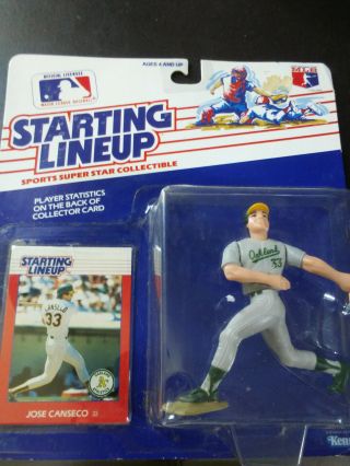 Jose Canseco - Rare - 1988 Kenner Starting Lineup - Baseball W/card