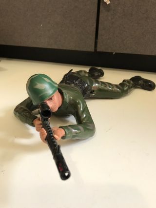 Vintage Crawling Army Man Battery Operated 12 " Regency Inc.  1987