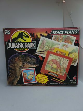 Rare 1993 Jurassic Park Trace Plates Dinosaurs