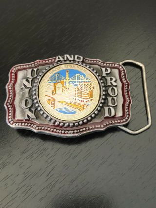 Union And Proud Intl Assoc Of Bridge Structural Ornamental Iron Workers Buckle