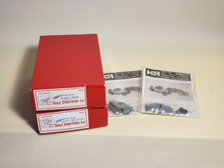 Set Of 4 Ho Scale Metal Vehicle Kits By Ss Ltd.  And H&r