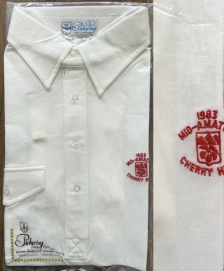 Vintage 1983 Unworn Mid - Amateur Mens Golf Shirt Cherry Hills Cc Denver Co