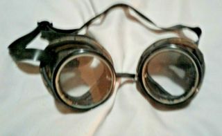 Vintage Willson Safety Goggles - Great Steampunk Look -