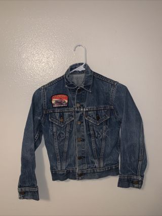 Vintage Levis Big E Trucker Jacket Type Iii Made In Usa Kids Boys Youth Distress