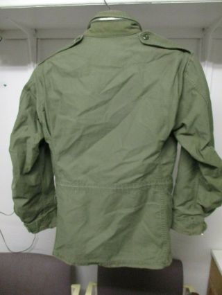 1969 M - 65 Field Jacket Coat W/Hood US Army Vietnam War OG 107 Small Regular 2