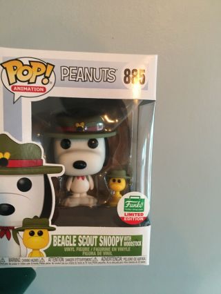 Funko Pop Peanuts Beagle Scout Snoopy With Woodstock Funko Shop Exclusive Damage