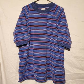 Cross Colours Vintage 90s Mens Multi Color Striped Tee One Size Fits All Osfa