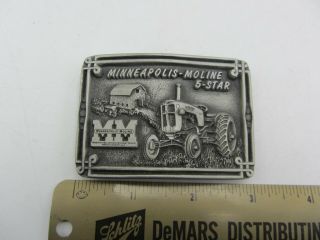Vintage Minneapolis Moline Mm Twin Cities 1958 5 Star Farm Tractor Belt Buckle