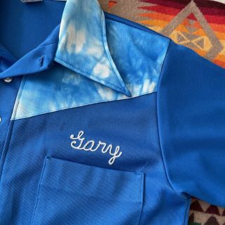 Vintage Hilton Mens M Bowling Shirt “gary” Social Club Usa Made Blue