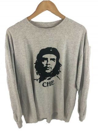 Vintage Che Guevara Long Sleeve Shirt 90’s Vintage Bootleg Style Size Xl 50/50