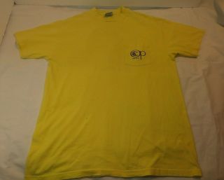 Vtg Ocean Pacific Usa Shirt 1983 Yellow With Surfing Graphic Sz Xlsingle Stitch