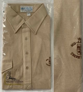 Vintage 1983 Unworn Mid - Amateur Mens Golf Shirt Cherry Hills Cc Denver Co Br