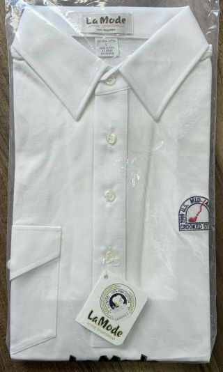 Vintage 1989 Unworn US Mid - Amateur Mens Golf Shirt CROOKED STICK CC Indiana 2