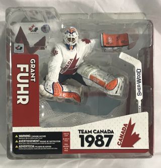 2005 Mcfarlane Team Canada 1987 Grant Fuhr Figure,  Nhl Oilers Maple Leafs Flames