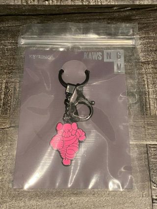 Kaws Chum Pink Keychain Keyring Limited Edition Key Chain Key Ring