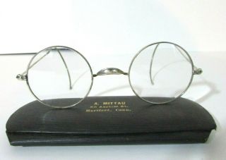 Antique Windsor Bifocal Eyeglasses - Silver Frames - John Lennon Style