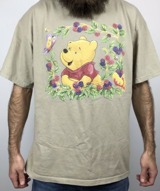 Vintage 90s Winnie The Pooh T Shirt Size Xl Graphic Flowers Butterflies Tigger