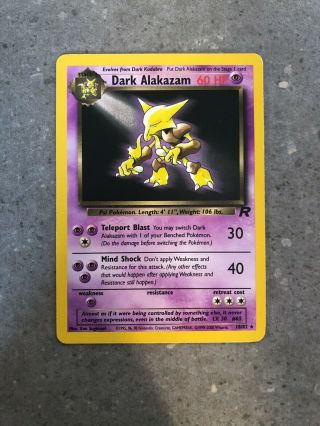 Pokemon Tcg Cards Dark Alakazam 18/82 Team Rocket Rare Exc