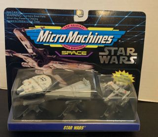 1994 Star Wars:a Hope - Micro Machines Millennium Falcon,  Destroyer,  X - Wing