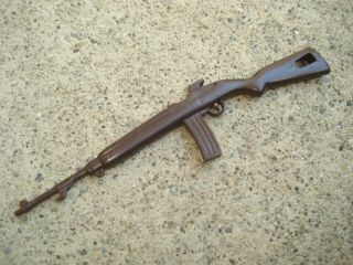 Vintage Hasbro Brown 6 " Toy Rifle With Banana Clip Gi Joe ?