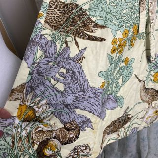 Vintage Phyllis Gardner Wrap Skirt Art to Wear Seashells Birds Foliage 2