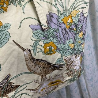 Vintage Phyllis Gardner Wrap Skirt Art to Wear Seashells Birds Foliage 3