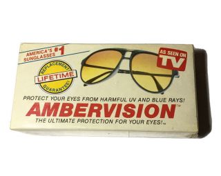 Vintage Ambervision Aviator Sunglasses As Seen On Tv