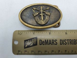 Vintage U.  S.  Army Special Forces Insignia United States Belt Buckle - Brass M - 47