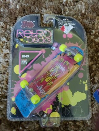 Retro Decks Jinx Vision Street Wear 80s Tech Deck Finger Skateboard