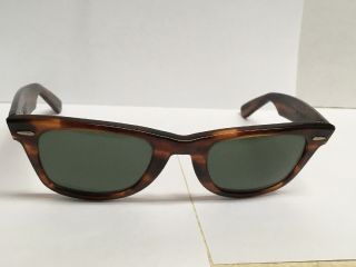 Vintage B&l L2053 Ray Ban Usa Wayfarer Sunglasses Tortoise Shell Parts