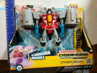 Transformers Starscream Cyberverse Ultra Class Action Figure 8 Step Same Day Sh