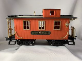 Vintage Bright Train Rocky Mountain Caboose Car G Scale / G Gauge
