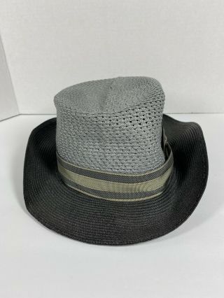 Vintage Hat Dobbs Fifth Avenue York Mens Gray Fedora 7 1/4 1950s Made In Usa