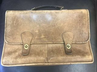 Vintage Coach Pre - Creed Metal Tag York City Messenger Bag Briefcase Leather