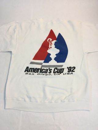 Vintage America’s Cup Sweatshirt Men’s S San Diego CA USA Sailing Yacht Race 90s 2