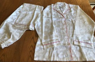 Nwt Vintage 100 Chinese Silk Hand Embroidered Pajamas Size Medium 36
