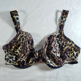 Victoria Secret Second Skin Satin Unlined Bra 38c Cheetah Print
