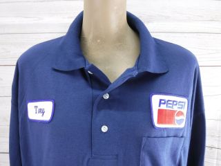 Vintage Pepsi Uniform Shirt Polo Men 