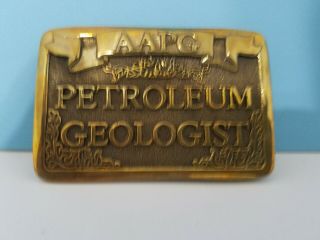 Vtg 1984 Heritage Belt Buckles Aapg Petroleum Geologist Oil Belt Buckle Euc