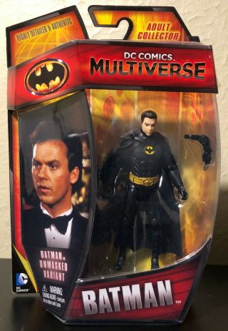 Batman Michael Keaton Unmasked Variant / Dc Comics Multiverse 4 " Scale / Mattel
