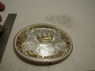 2004 Montana Silversmith Sr Queen Western Trophy Belt Buckle