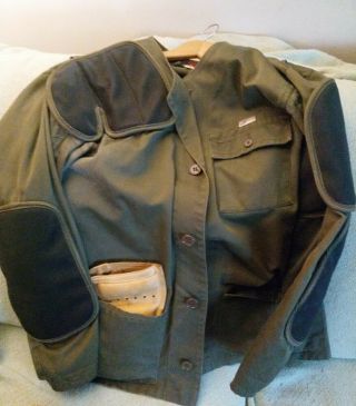 Vtg 10 - X Hunting Shooting Padded Jacket Americas Finest Clothing Sz 42 W/ Glove