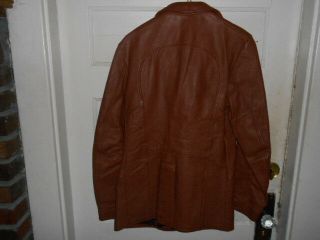 VTG 70s RARE Walter Dyer Brown Leather jacket sz.  36 VGUC 2