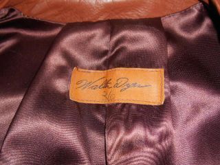 VTG 70s RARE Walter Dyer Brown Leather jacket sz.  36 VGUC 3