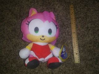 Toy Factory Sega Prize Licensed Large 9 " Sonic The Hedgehog Big Head Amy Plush