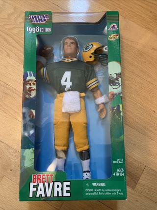 Brett Favre 1998 12 Inch Starting Lineup Nib Gift For Green Bay Packers Fan