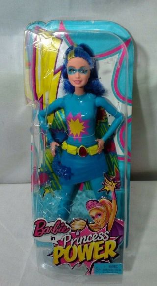 2015 Barbie Princess Power Doll Blue Sparkle Mattel Barbie Doll Nib